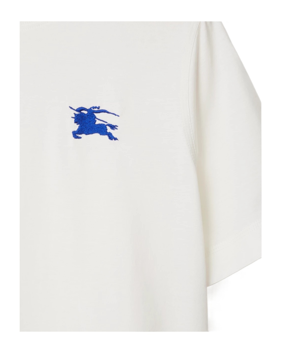 Burberry Ekd Embroidery Cotton T-shirt In White