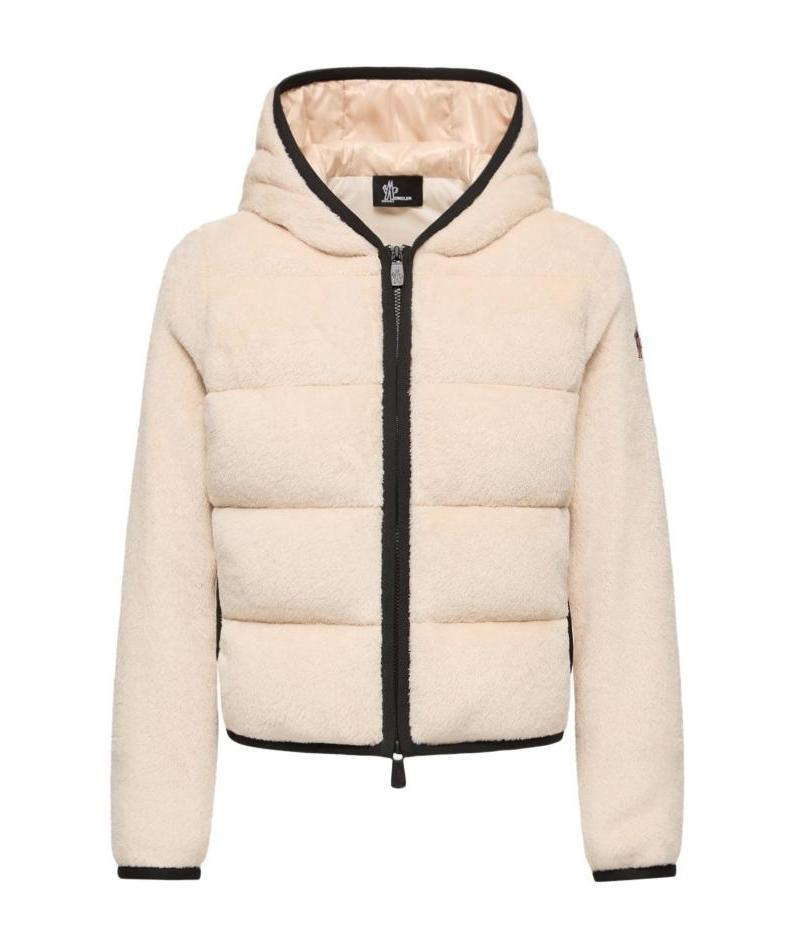Moncler Grenoble Polartec Padded Zip-up Hoodie In Gold