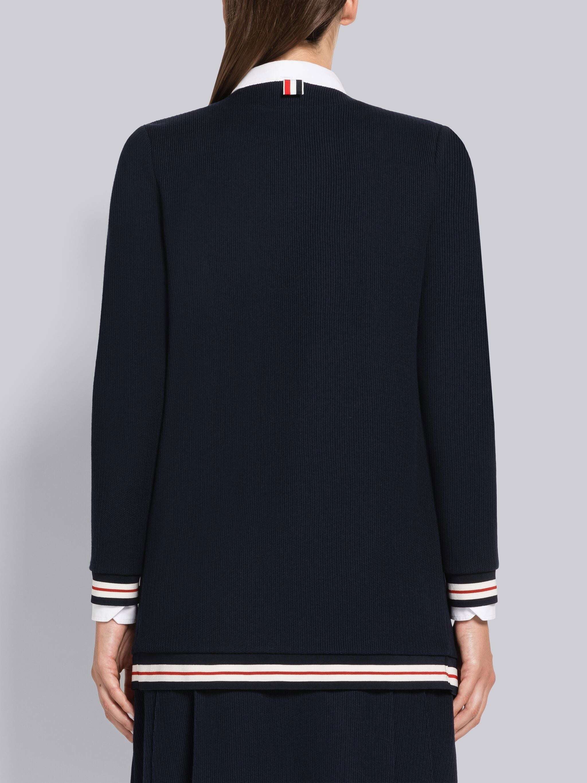 Thom Browne Open-front Cotton Cardigan In Black