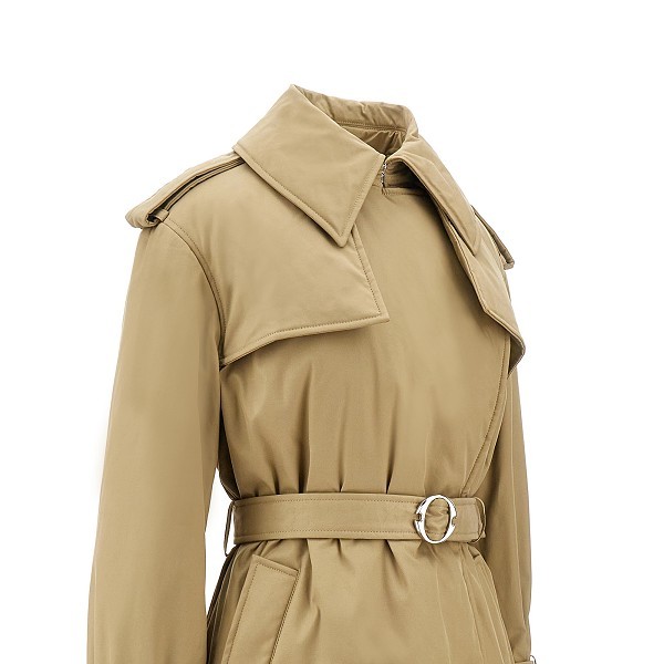 Alexander Mcqueen Lapel Coat In Nude