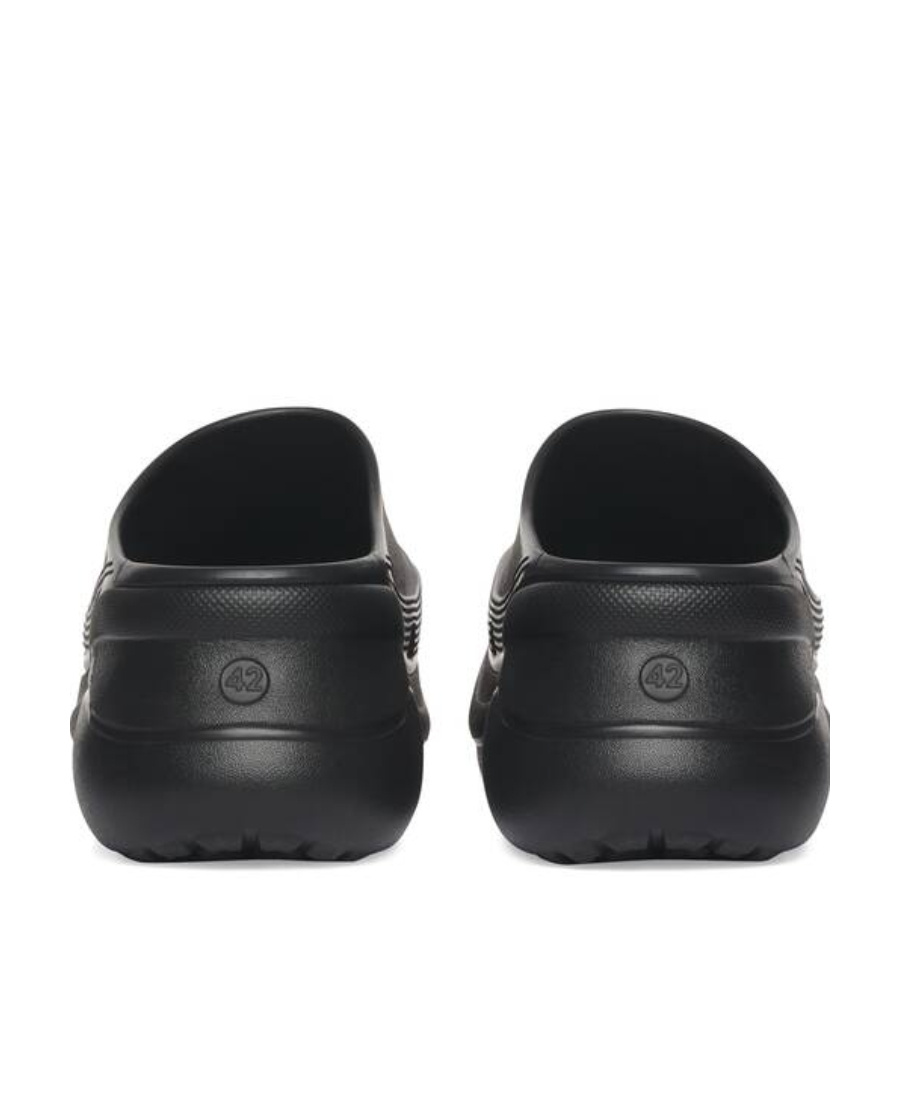 Balenciaga X Crocs Logo-embossed Slides In Black