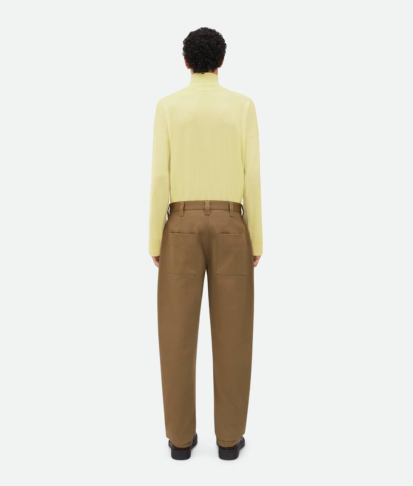Bottega Veneta Mid-rise Tapered-leg Trousers In Brown