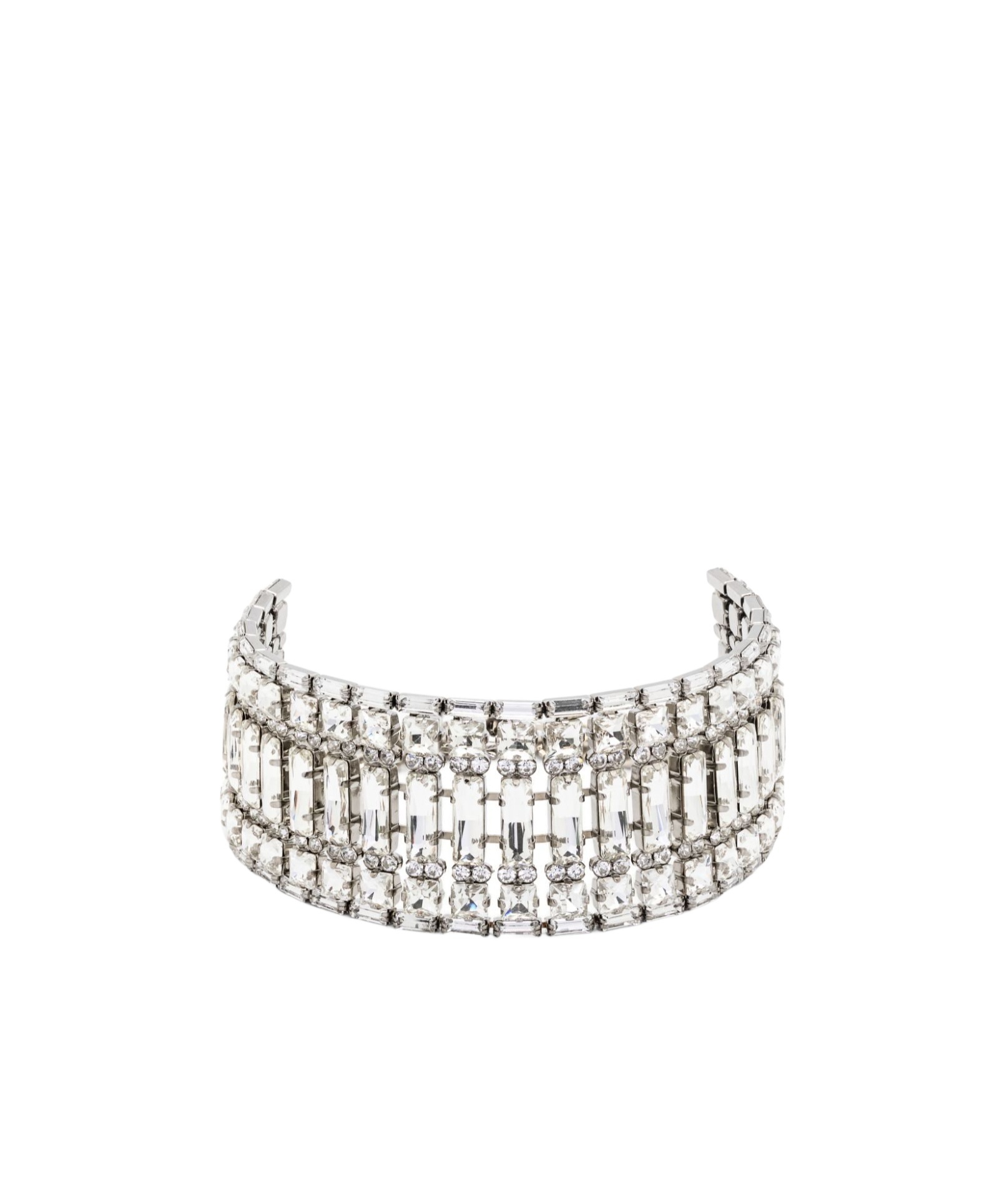 Alessandra Rich Crystal-embellished Choker In White