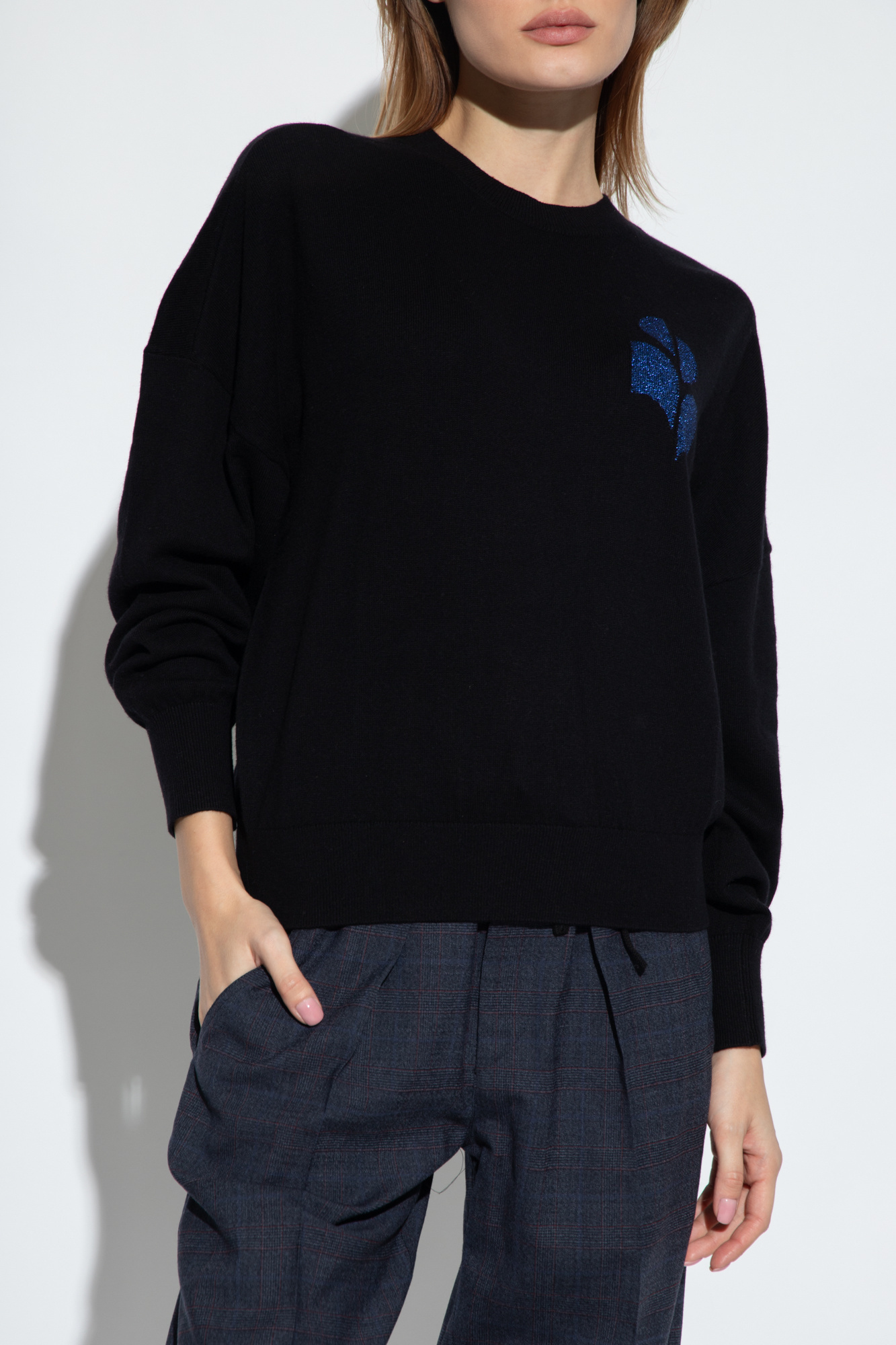 Isabel Marant Étoile Marisans Logo Embroidered Jumper In Black
