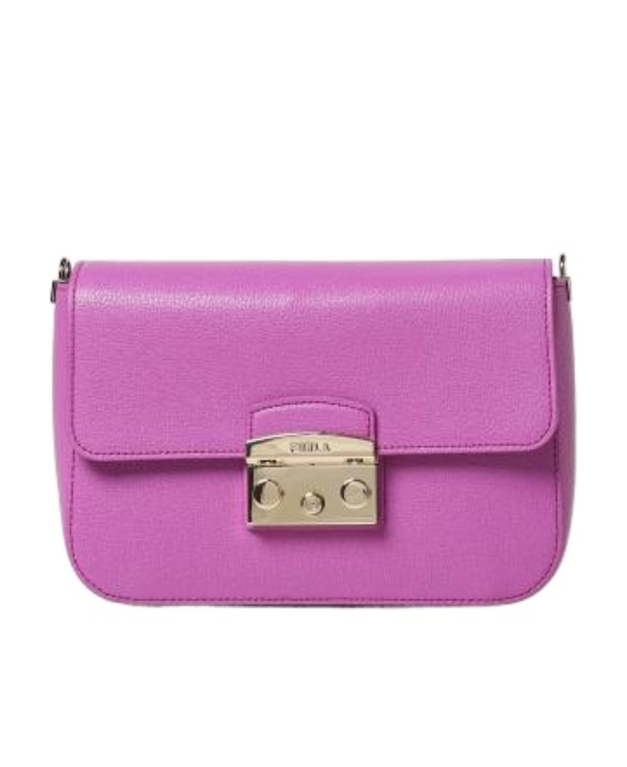 Furla Logo Chain Shoulder Bag In Pink