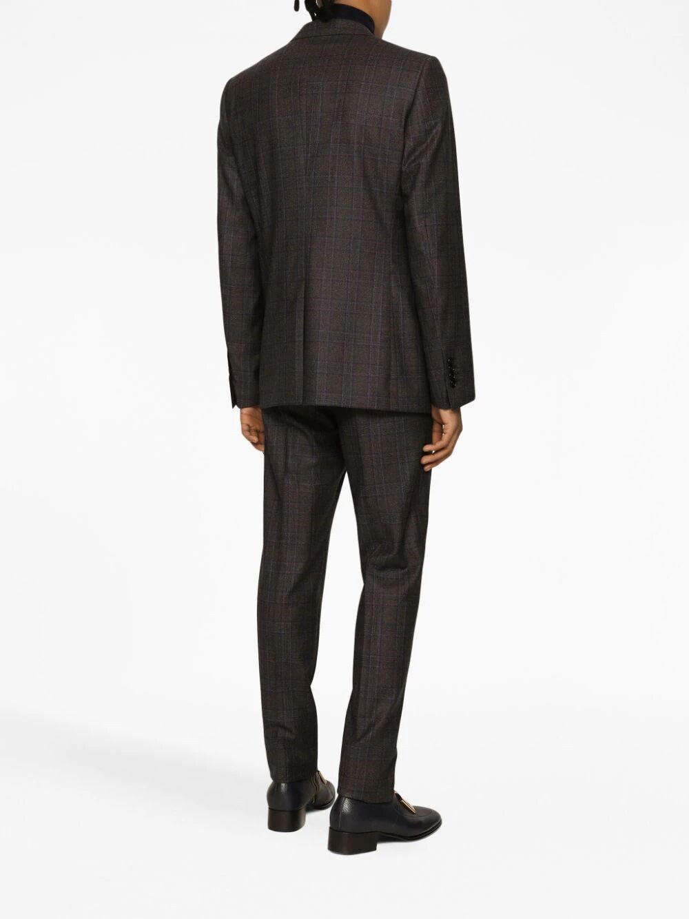 Dolce & Gabbana Tailored Woolen Trousers Check Pattern In Brown