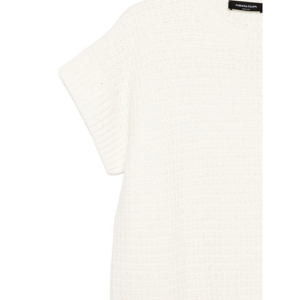 Fabiana Filippi Waffle-knit Top In White
