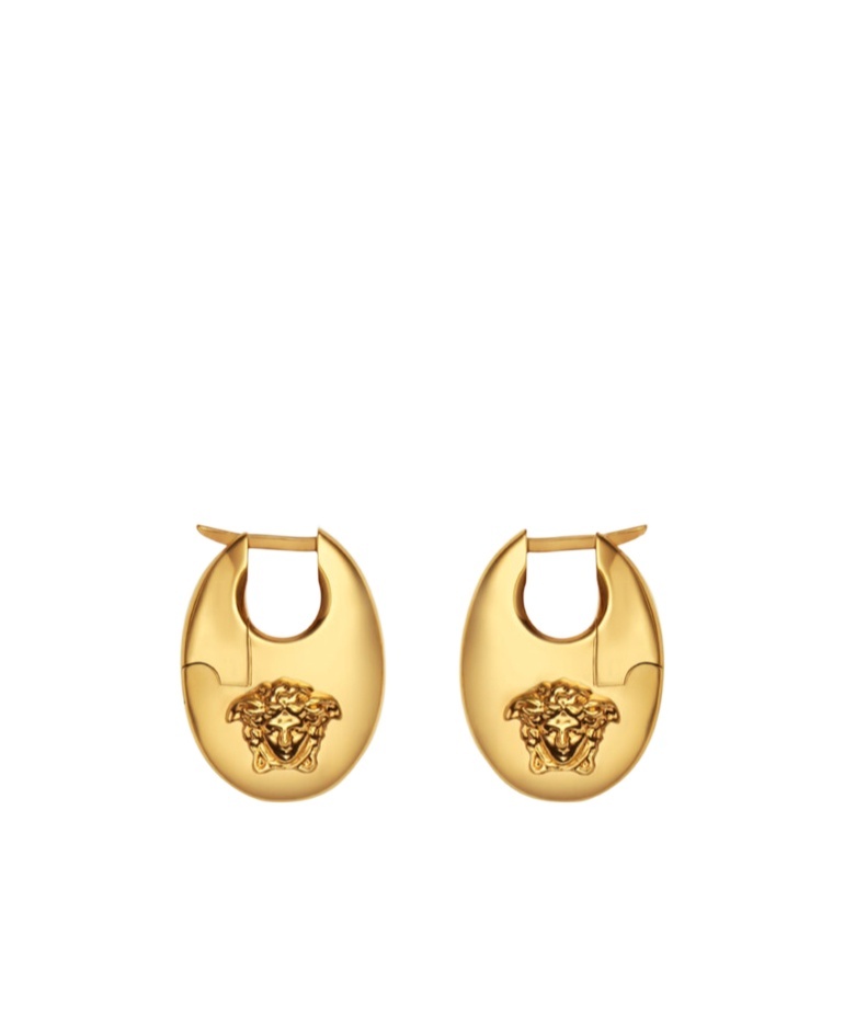 Versace Medusa Earrings In Gold