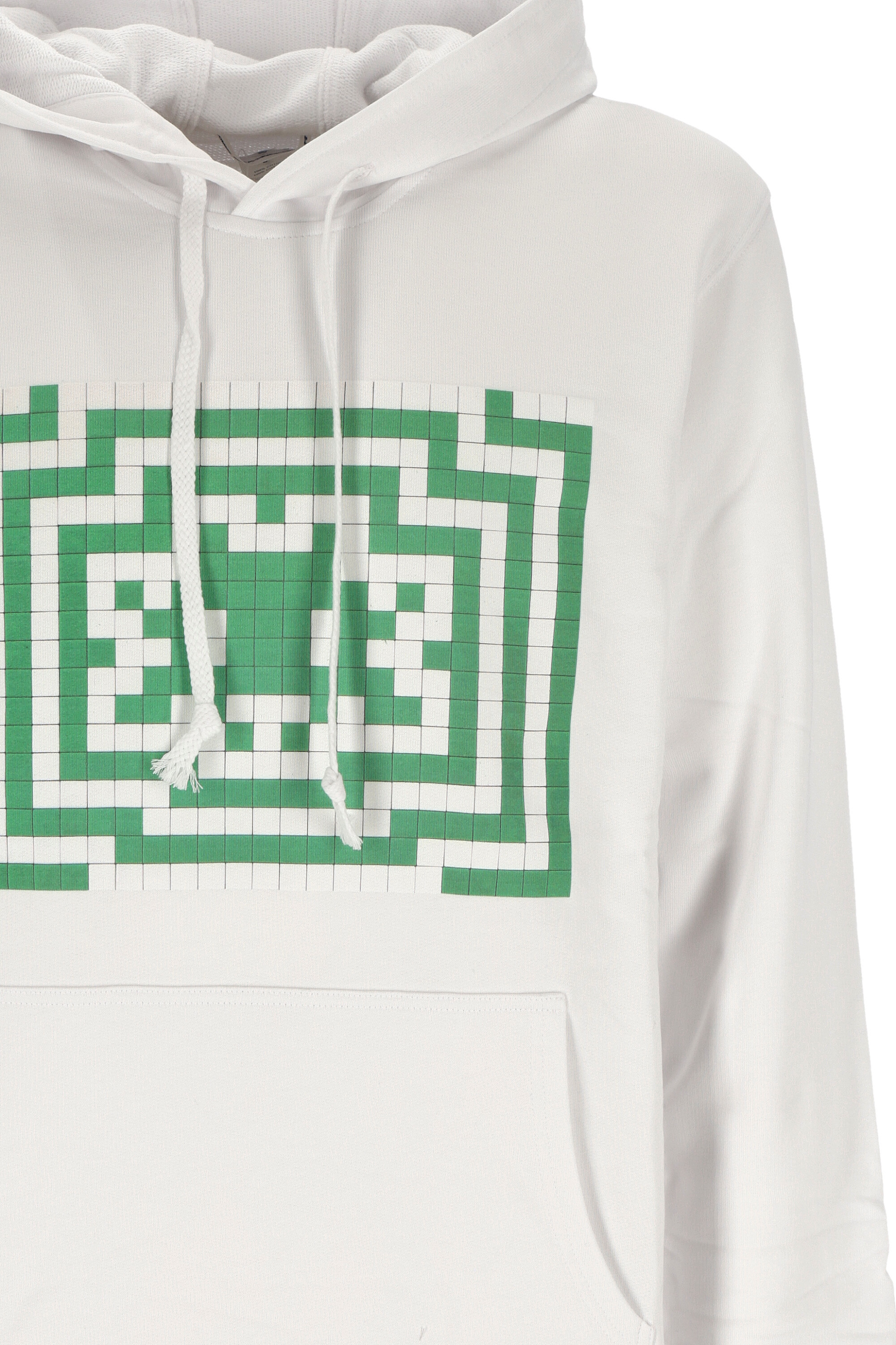 Comme Des Garçons Graphic-print Drawstring Hoodie In White