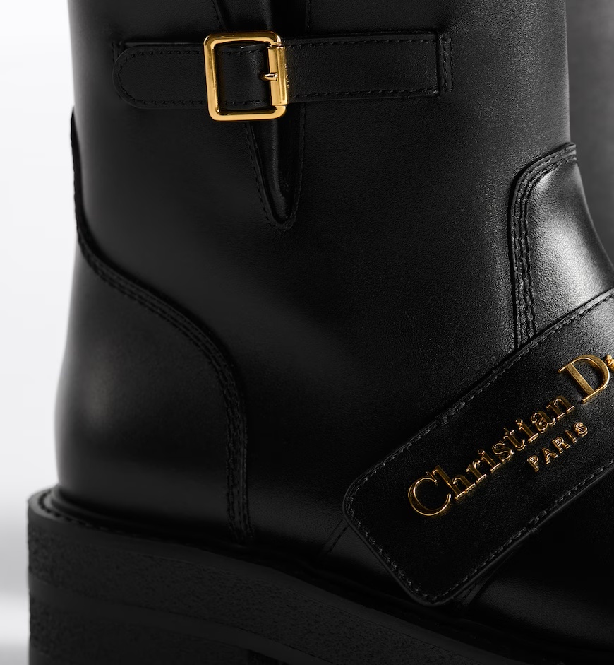 Dior D-quest Logo Short Boots In Black