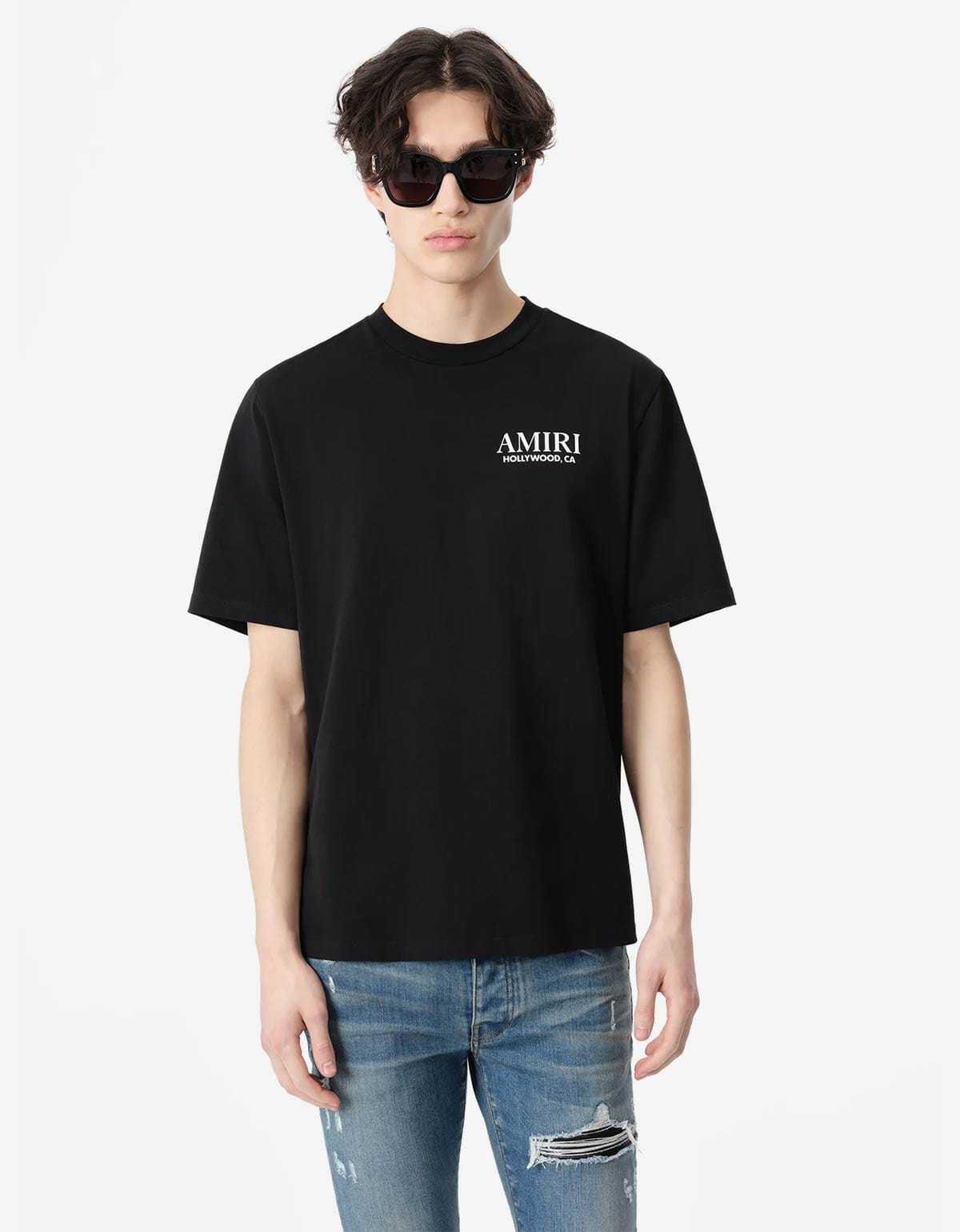 Amiri Mens Black Bones Stacked Short-sleeve Cotton-jersey T-shirt In Black