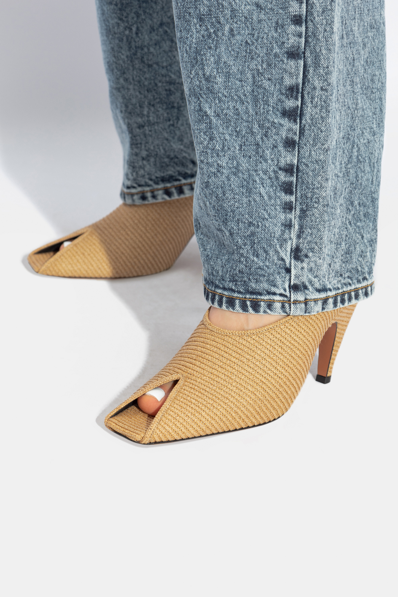 Alaïa Open-toed High-heeled Sandals In Brown