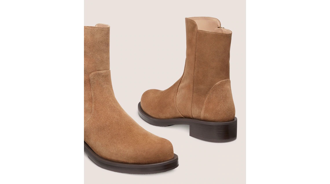 Stuart Weitzman Zipper Boots In Brown