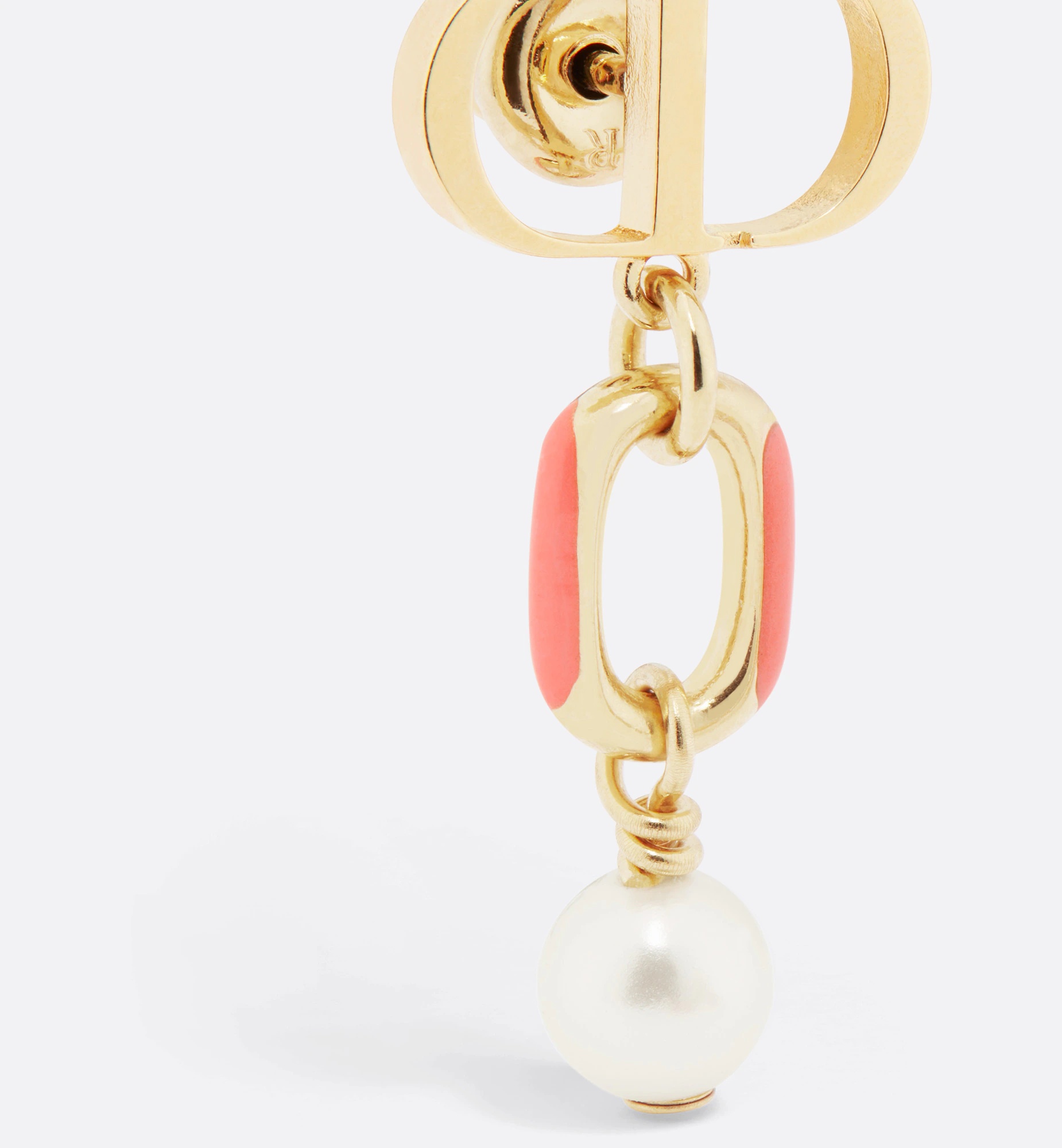 Shop Dior Iviera Petit Cd Earrings In Yellow