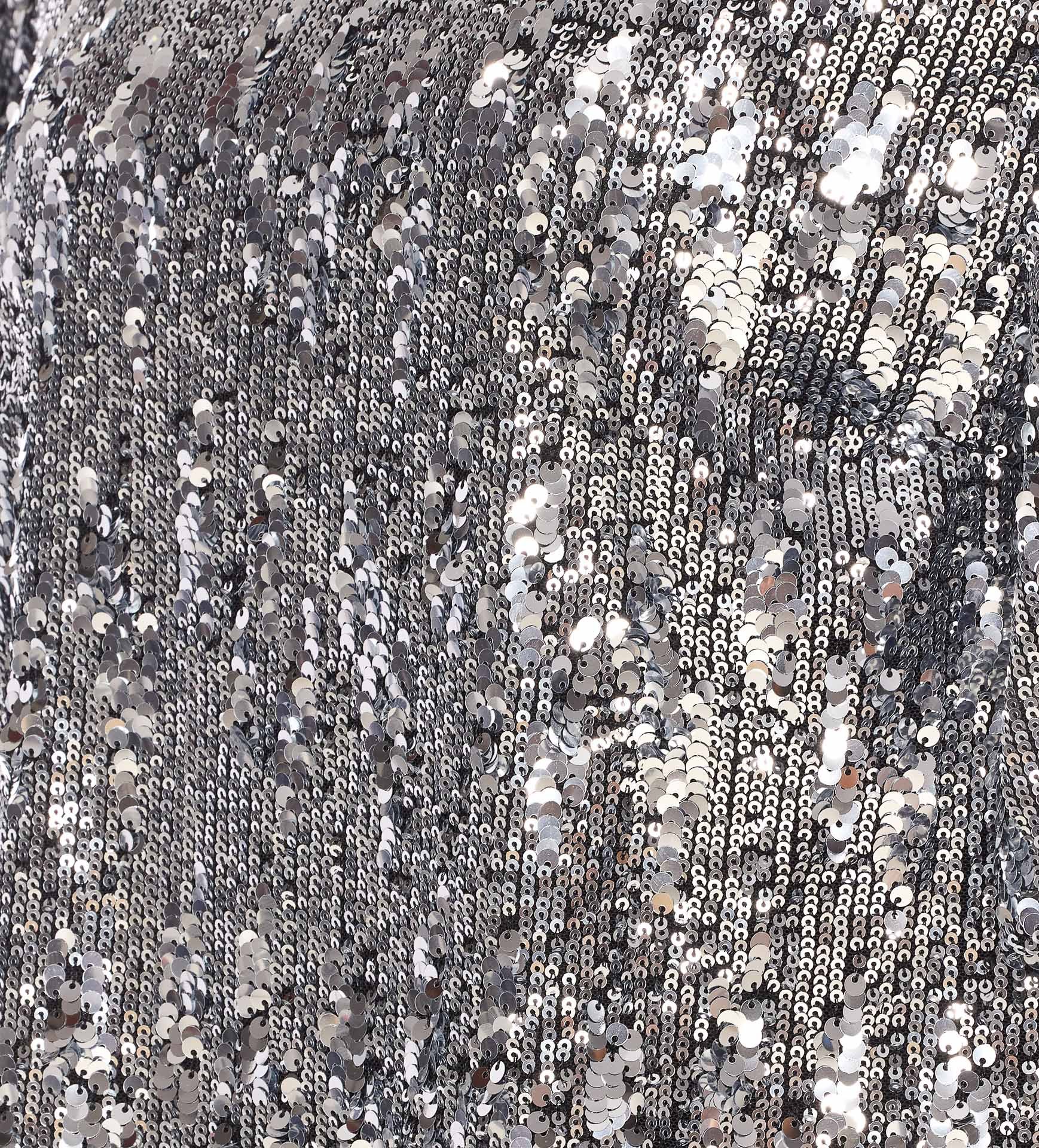 Aniye By Sequin-embellished Short-sleeve Top In Silver