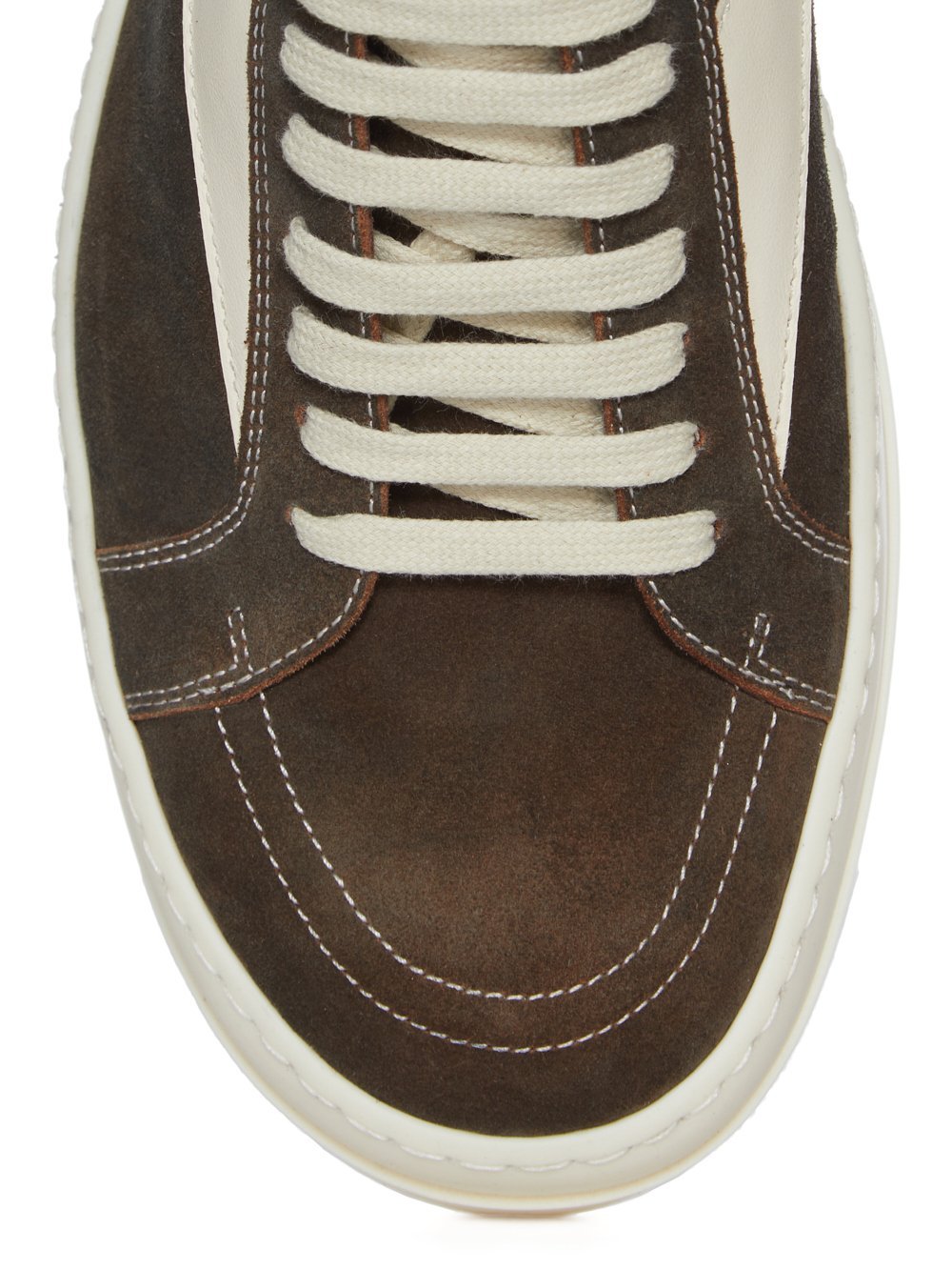 Rick Owens Sneakers Low-top Concordians Runway Vintage In Suede Leather In White