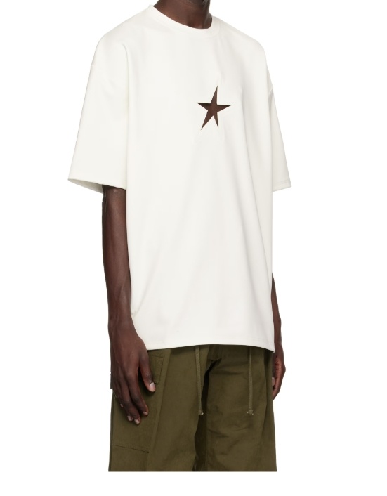 Mugler Round Neck Short Sleeve T-shirt In White