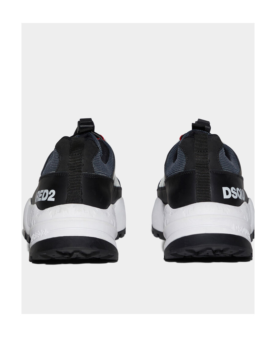 Dsquared2 Logo-printed Round-toe Drawstring Sneakers In Black