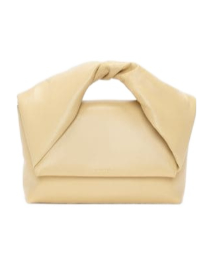 Jw Anderson Large Twister - Leather Top Handle Bag In Nude