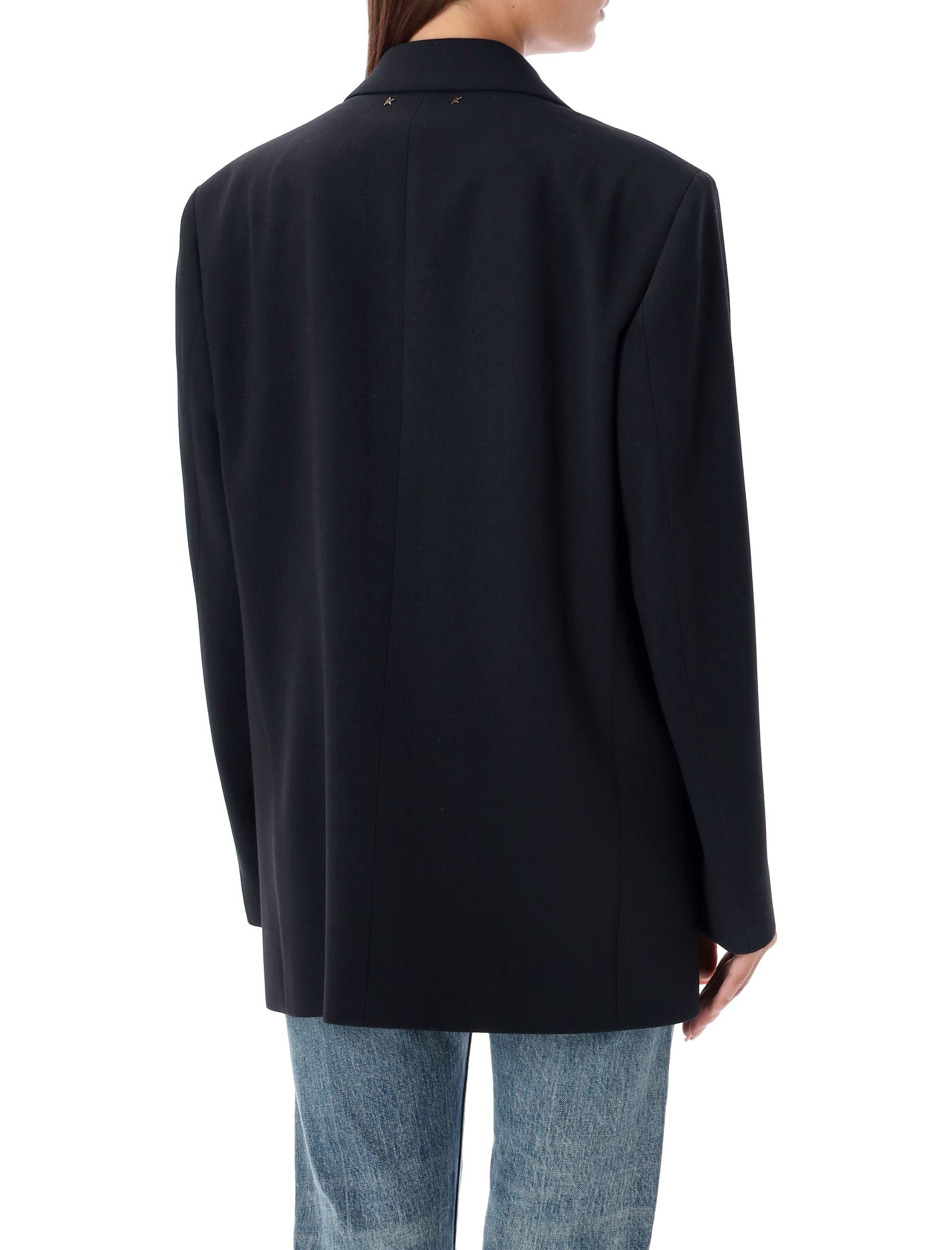 Golden Goose Single Button Front Jacket In Black