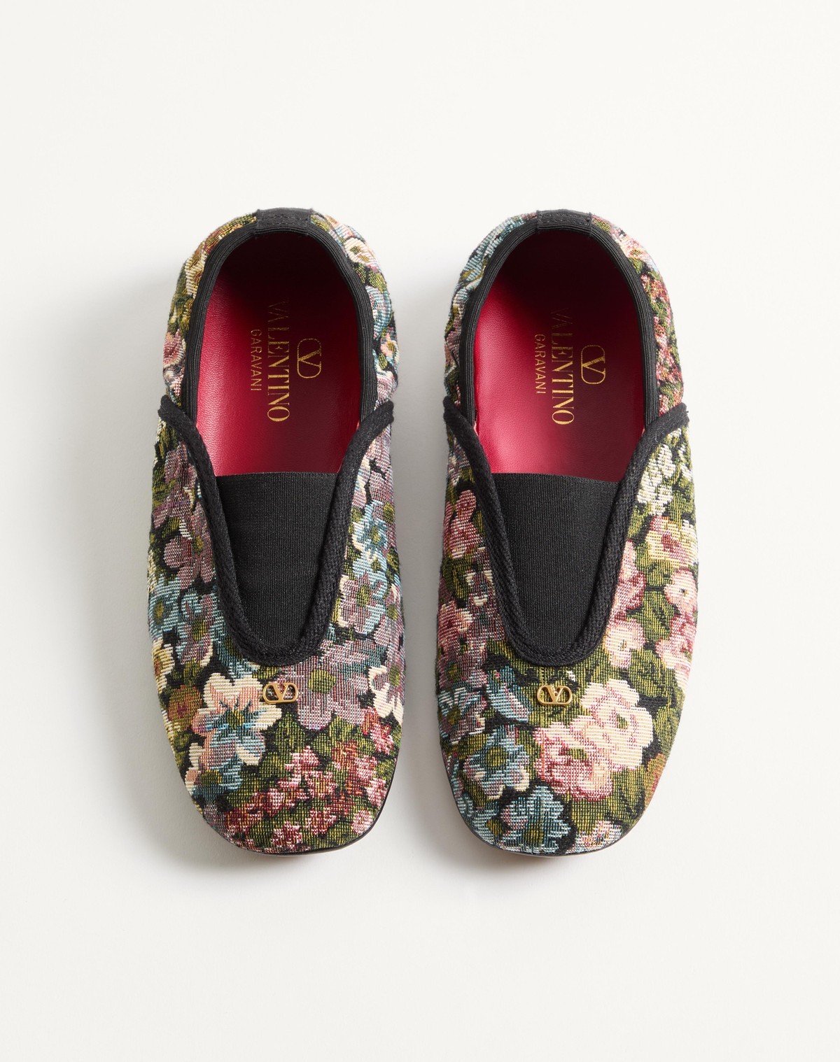 Valentino Rythmika Ballerina In Après L'hiver Jacquard Fabric In Multi