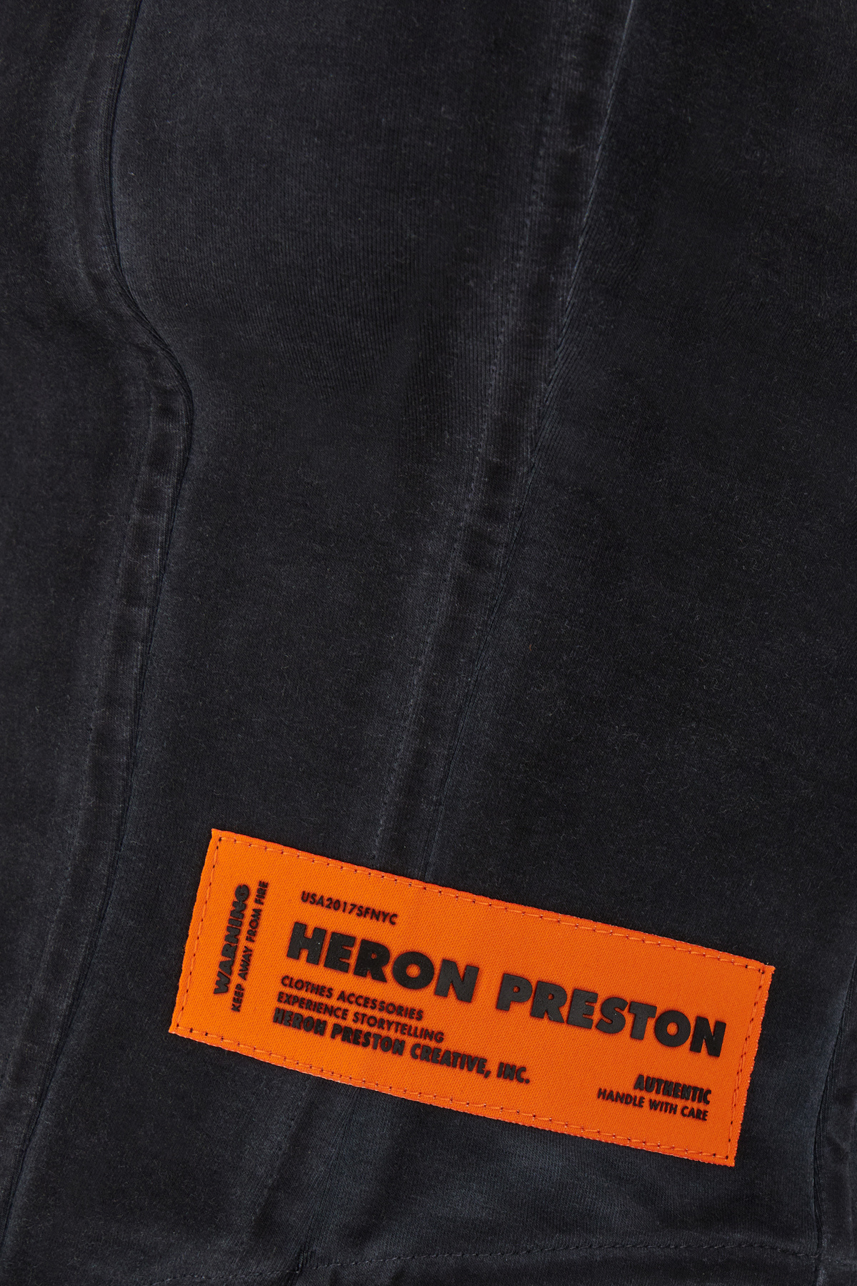 Heron Preston Logo-patch Strapless Corset Top In Black