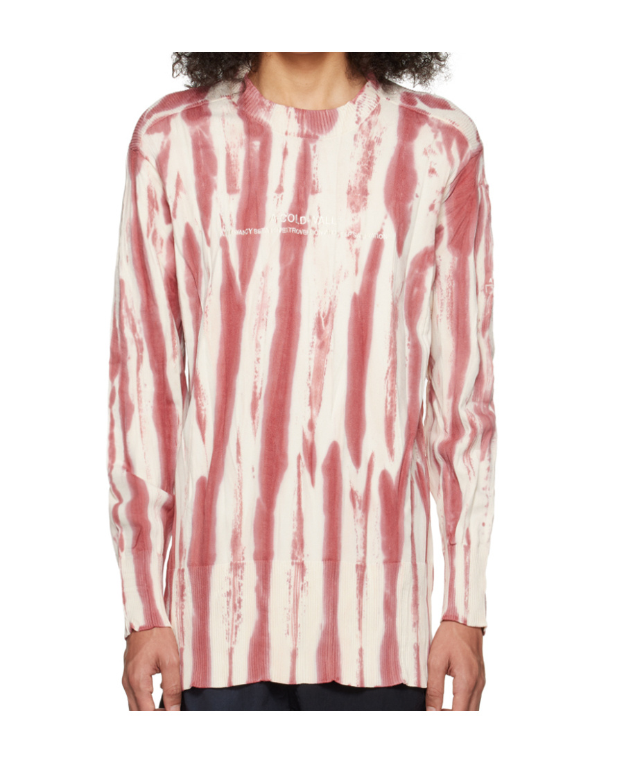 A-cold-wall* Tie-dye Logo-print Jumper In Pink