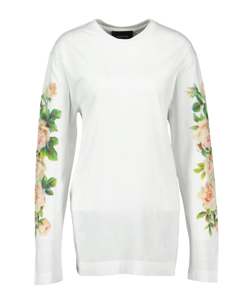 Simone Rocha Rose Banquet T Shirt In White