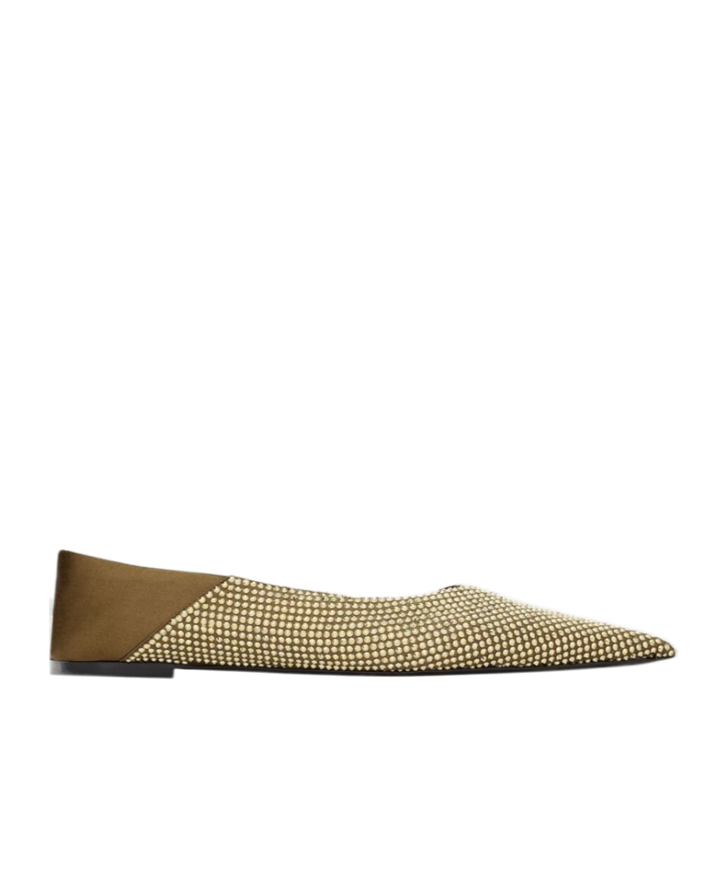 Saint Laurent Nour Slippers In Satin Crepe And Rhinestones In Brown