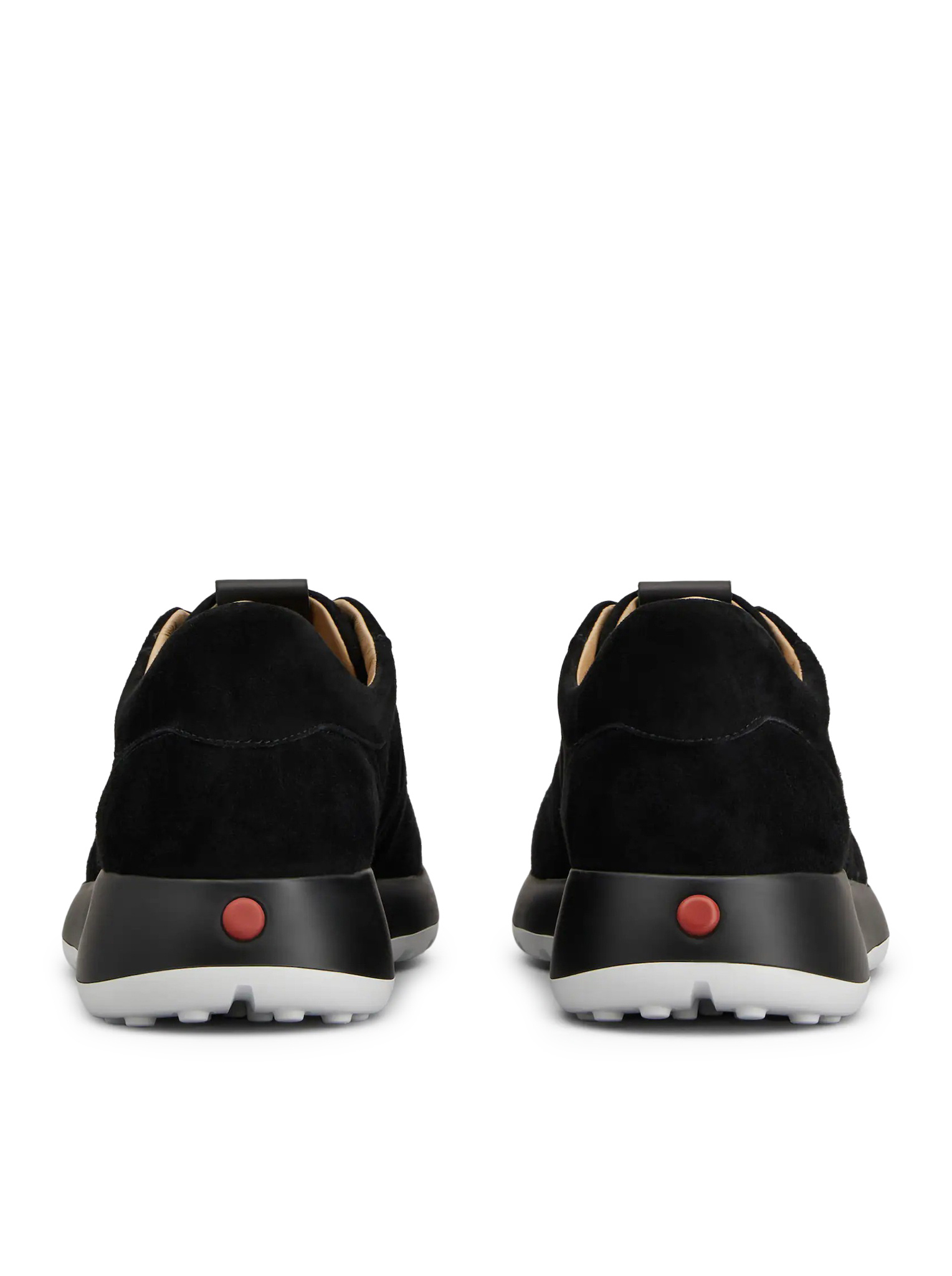Tod's Red Dot Sneakers In Pashmy Suede Shoes In Black