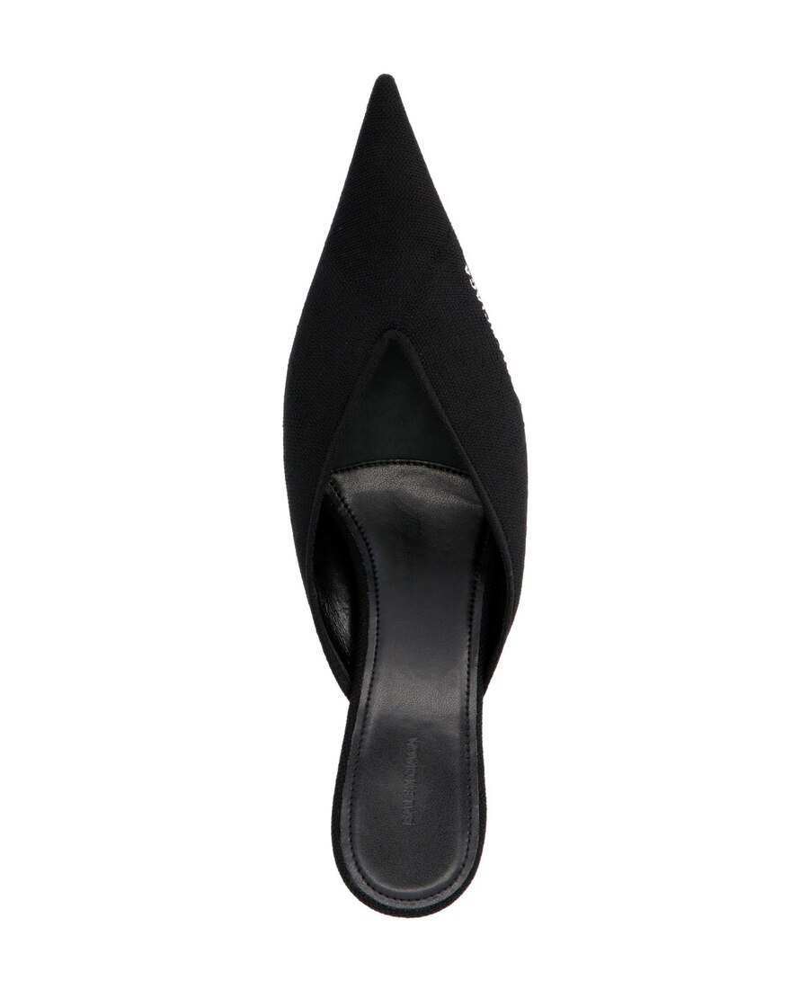 Balenciaga Drapy Muller High Heels In Black