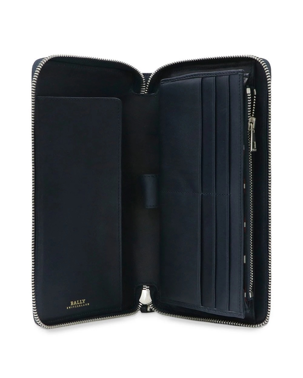 Bally Logo Zipper Wallet In Black