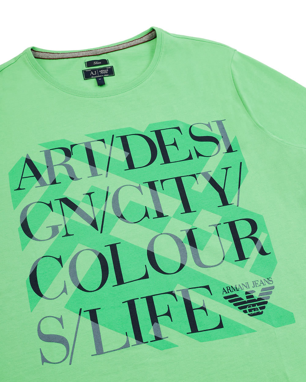 ARMANI JEANS ROUND COLLAR PRINTED T-SHIRT