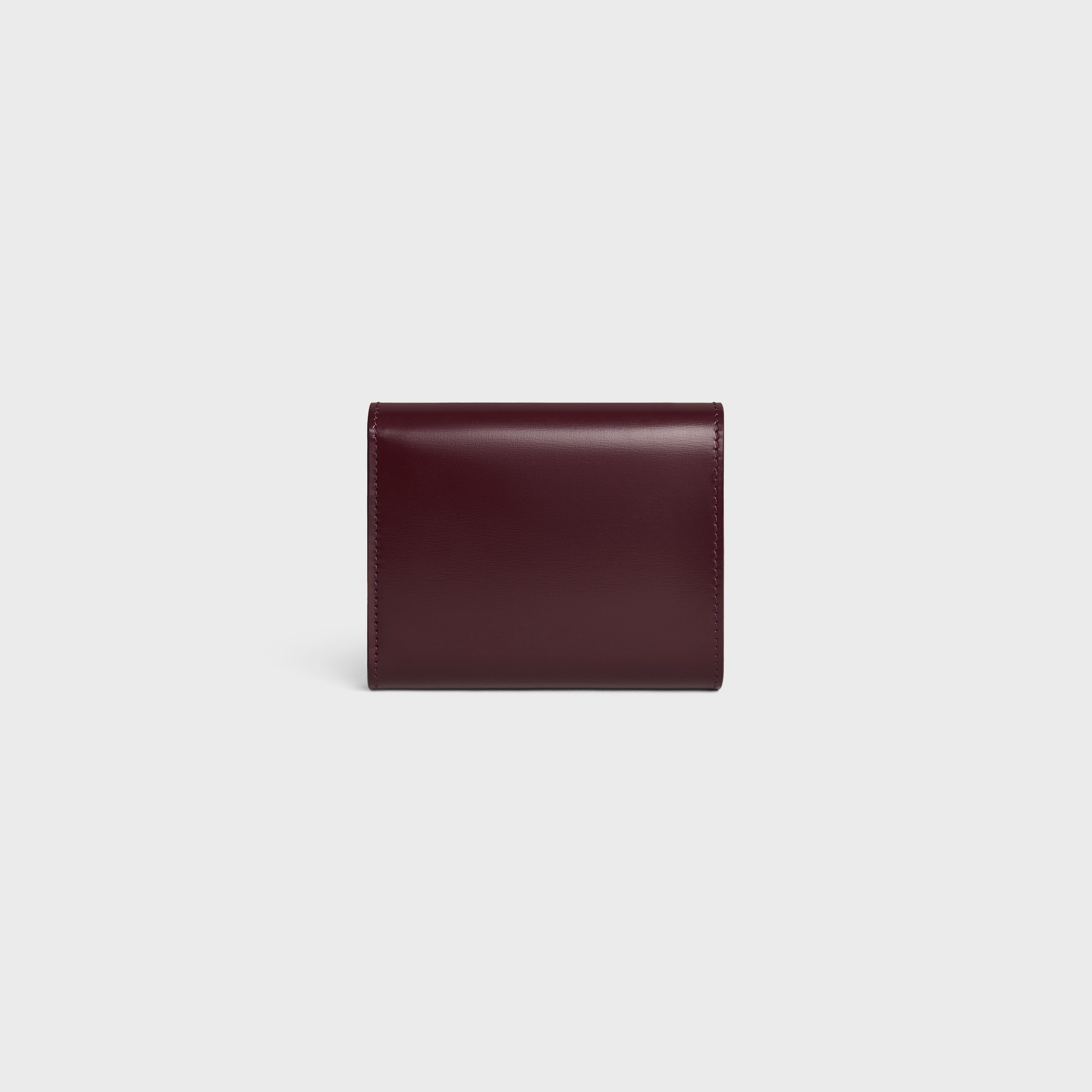 Celine Small Flap Wallet Triomphe In Shiny Calfskin