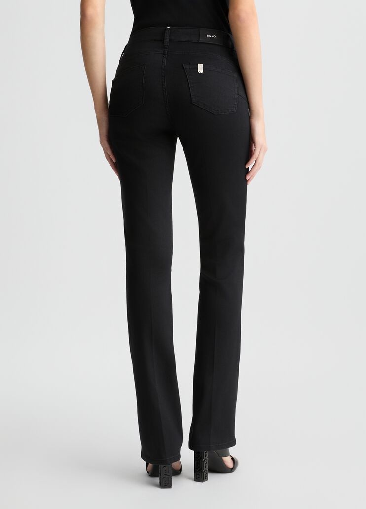 Liu •jo Liu Jo Slim Black Flared Jeans In Black