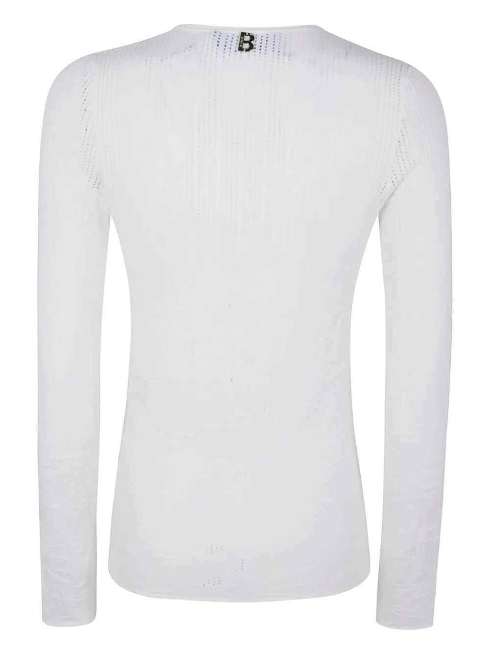 Blugirl Ecs Viscose Round Neck Sweater In White
