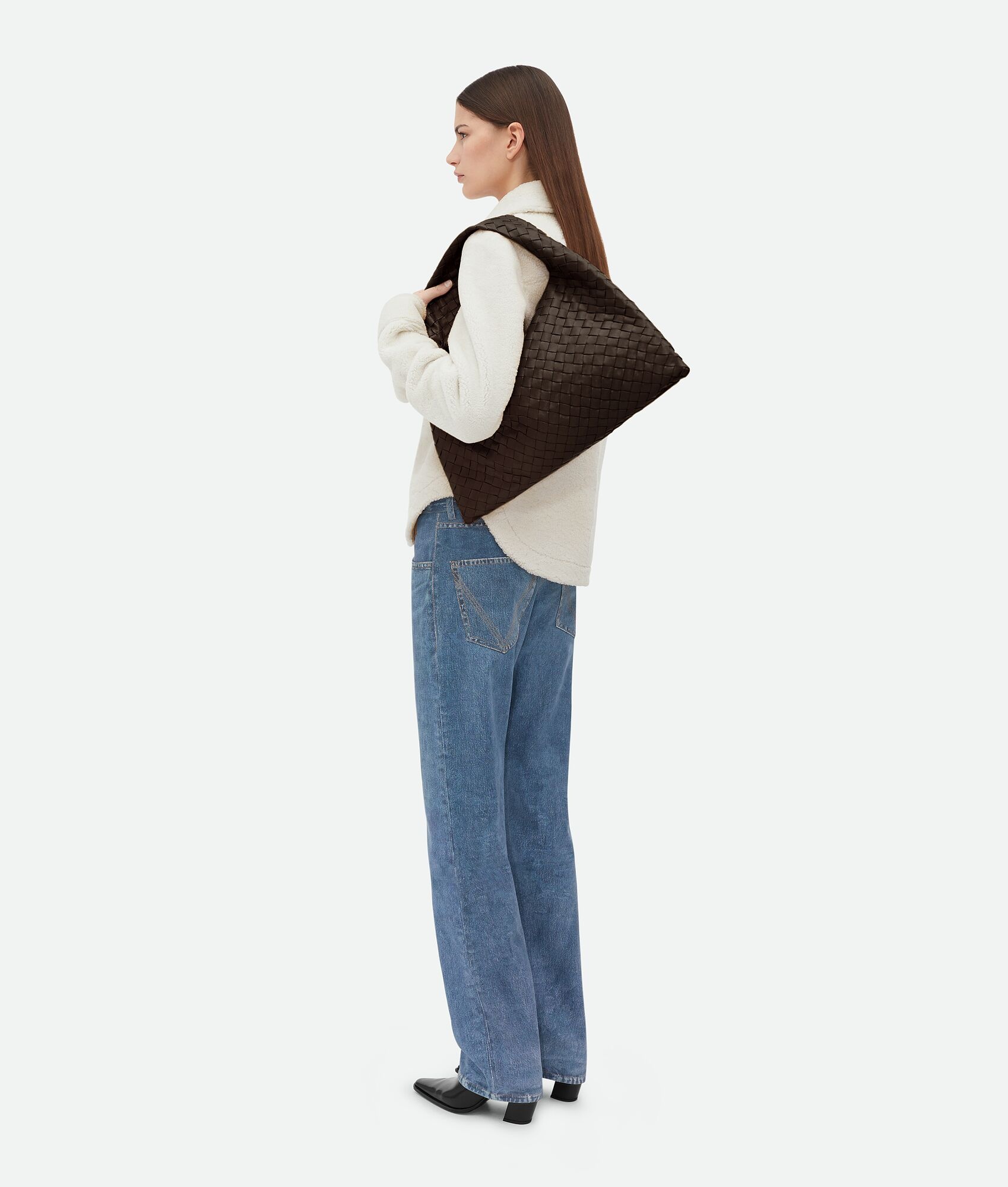 Bottega Veneta Small Hop Shoulder Backpack In Black