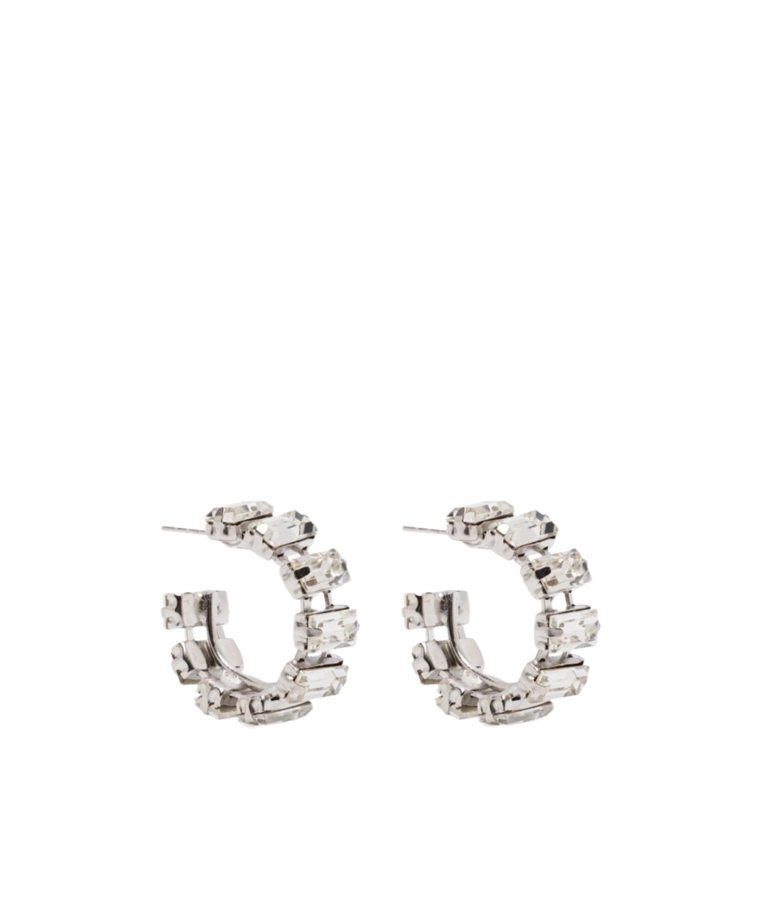 Forte Forte Crystal Hoop Earrings In Metallic