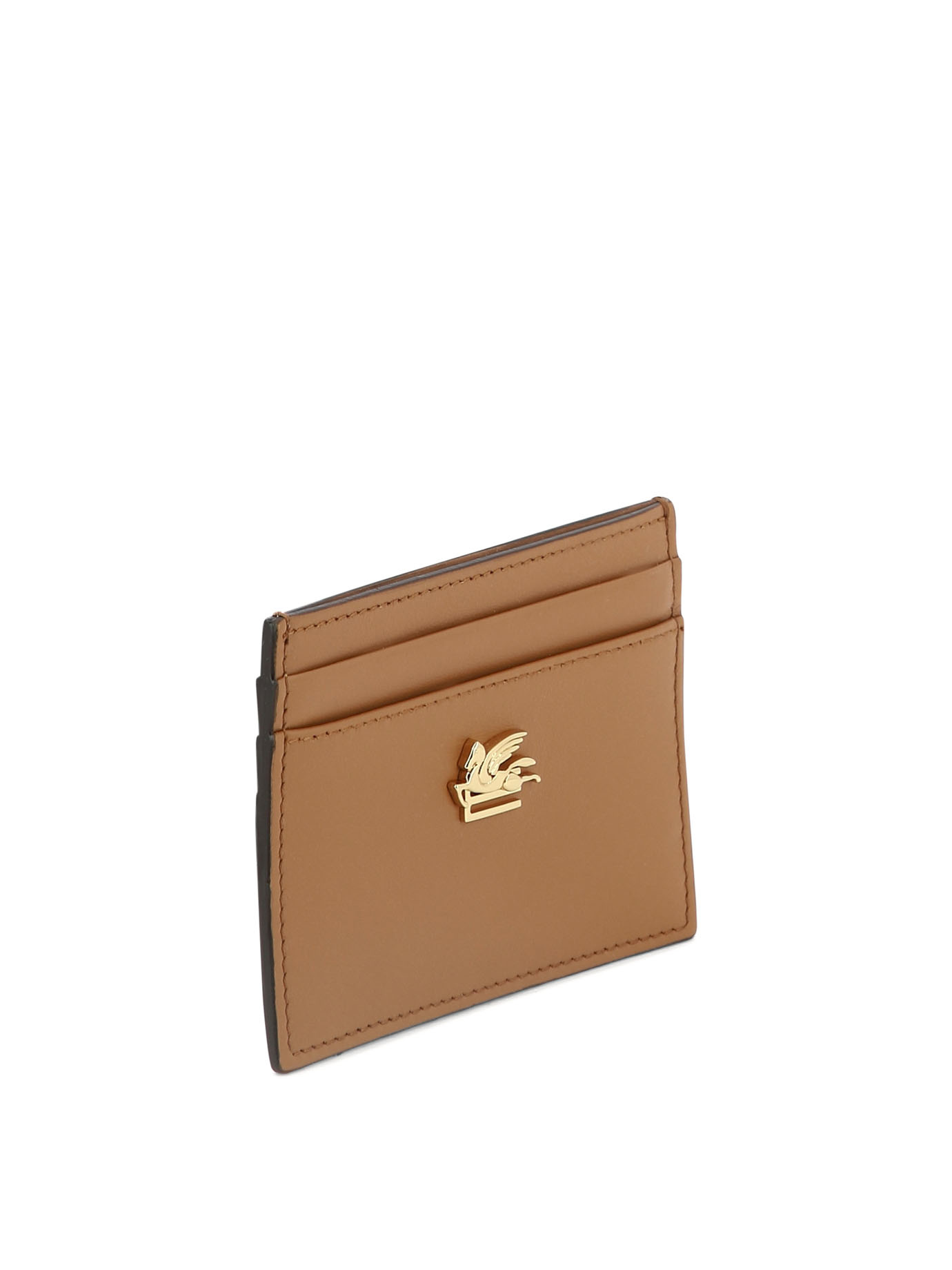 Etro Pegaso-plaque Cardholder In Brown