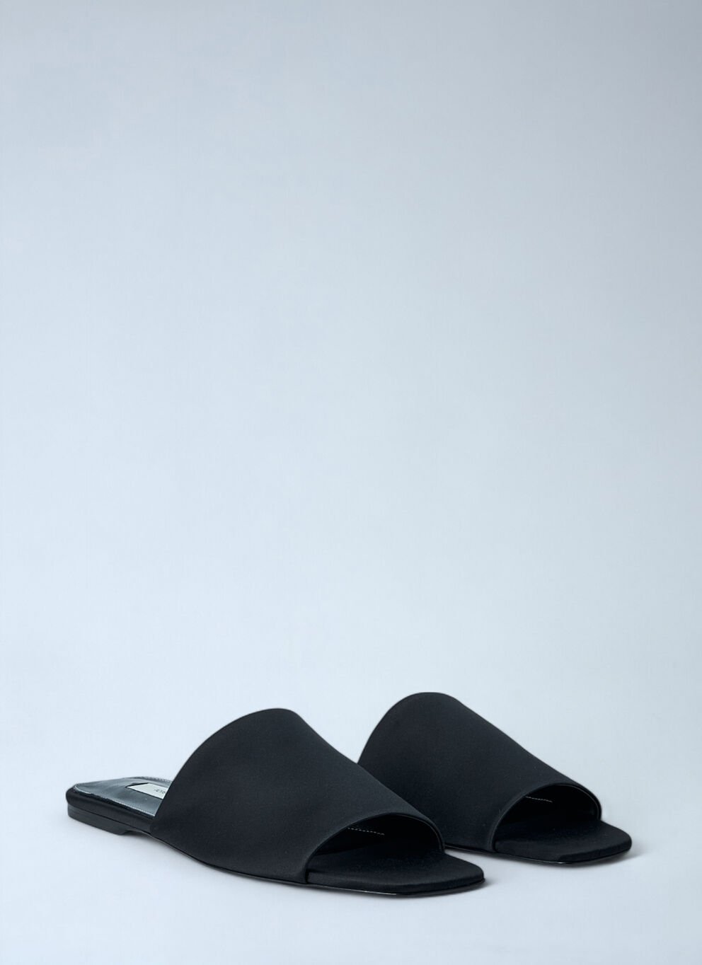 Shop Totême Satin Bandeau Slides