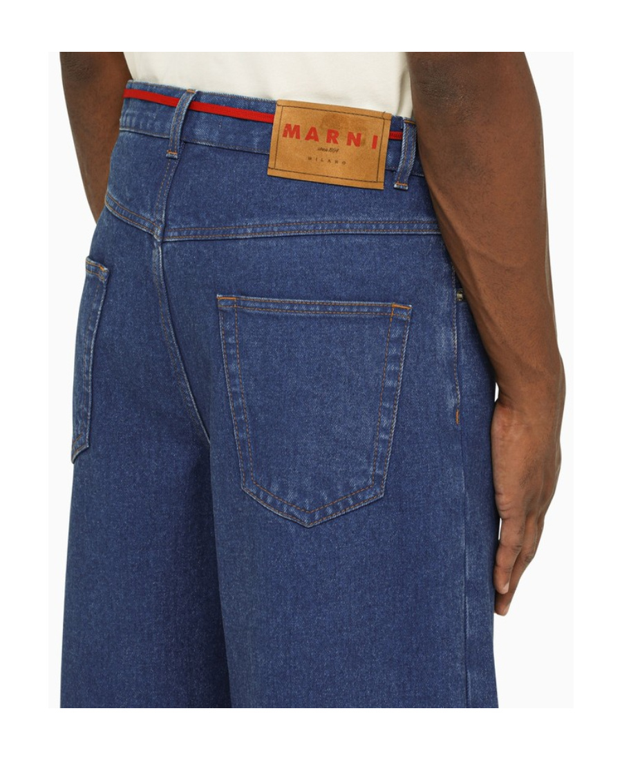 Marni Wide Leg Jeans In Blue