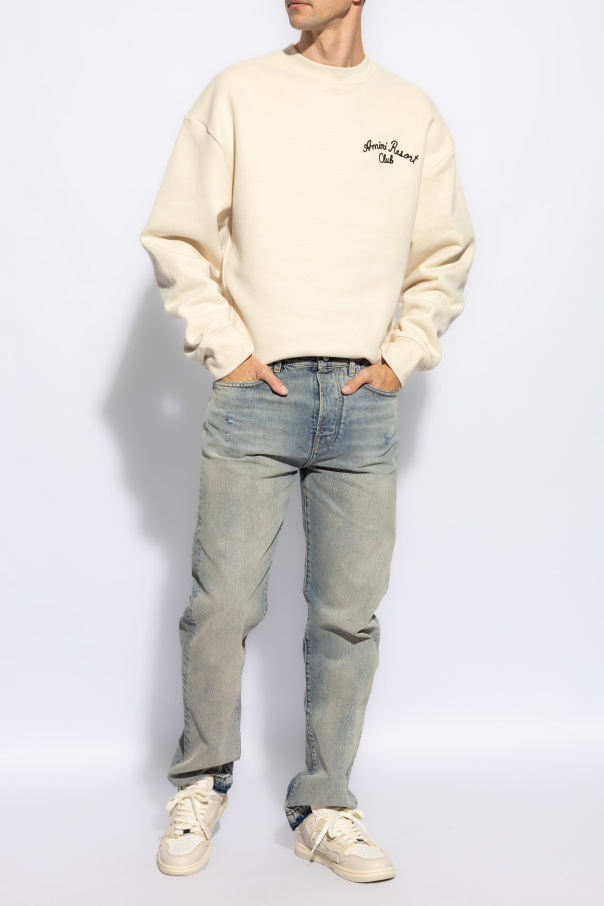 Amiri Jeans In Blue Denim In Gray