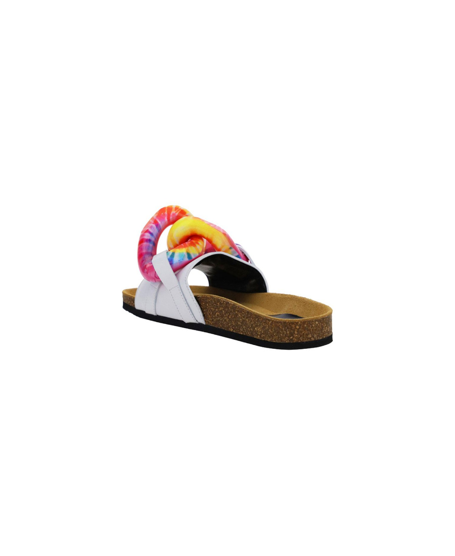 Jw Anderson Tie-dye Chain Flat Sandals In Multicolor