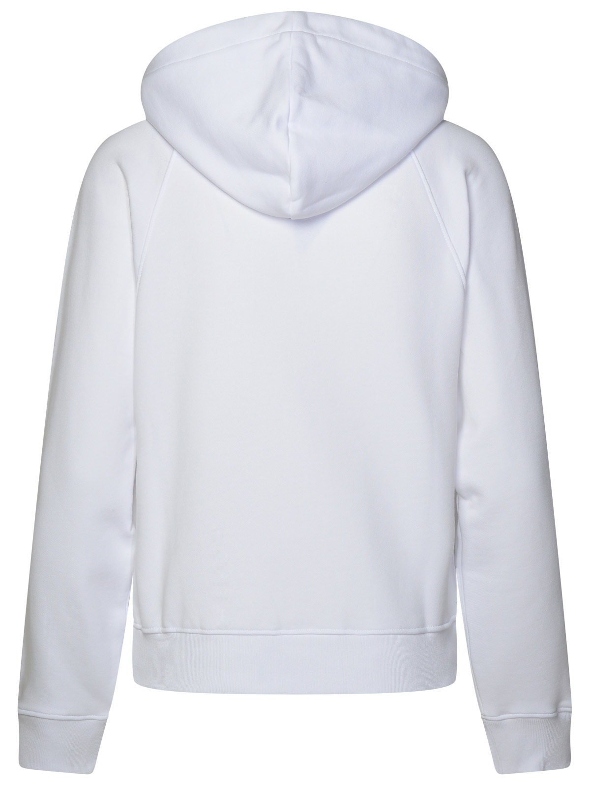 Moschino Logo Teddy Bear Printed Drawstring Hoodie In White