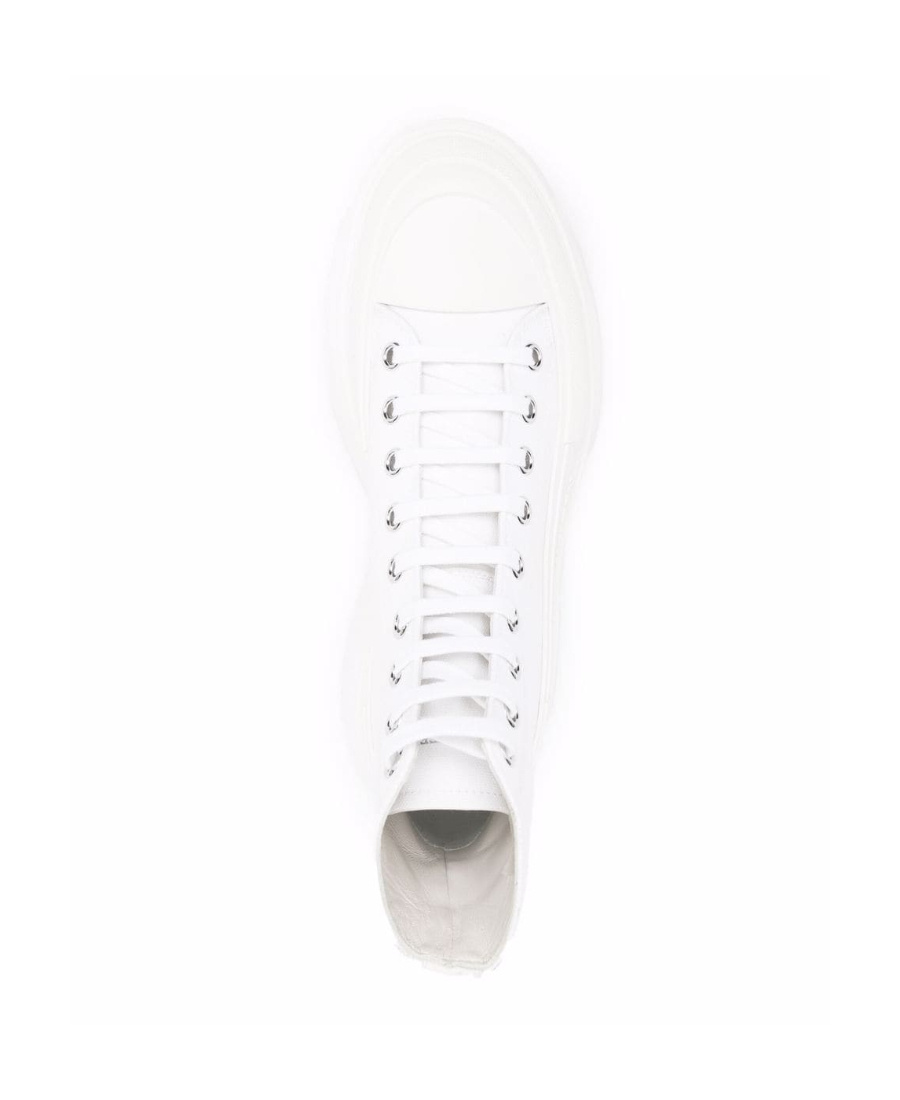 Alexander Mcqueen Tread Slick High Top Sneaker In White