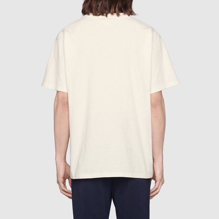 Gucci White Interlocking G Stripe T-shirt In White