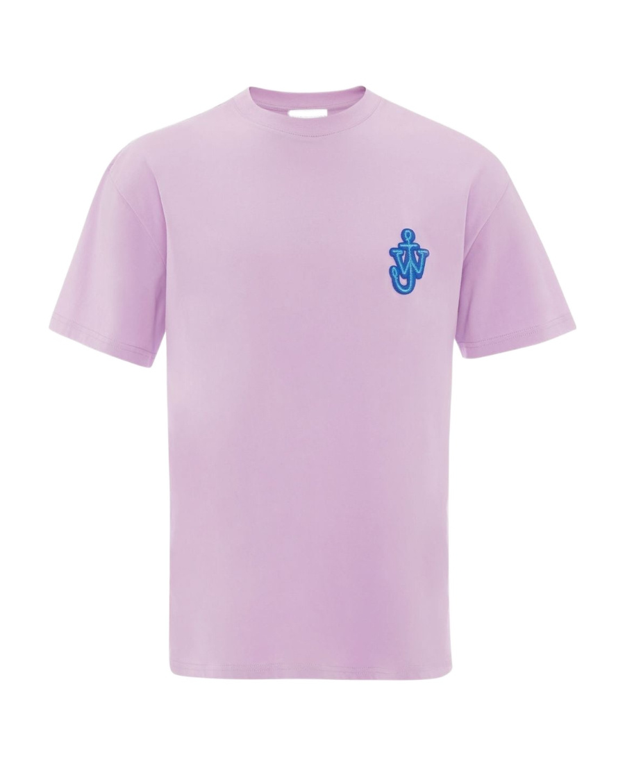 Jw Anderson Pink Logo Patch T-shirt In Pink