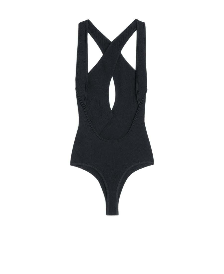 Celine Steel Ring Tight Jumpsuit In Black