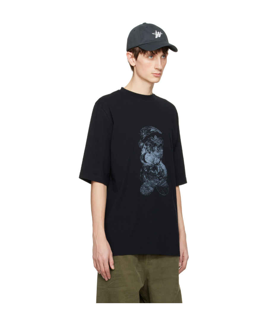 We11 Done Cartoon-print Cotton T-shirt In Black