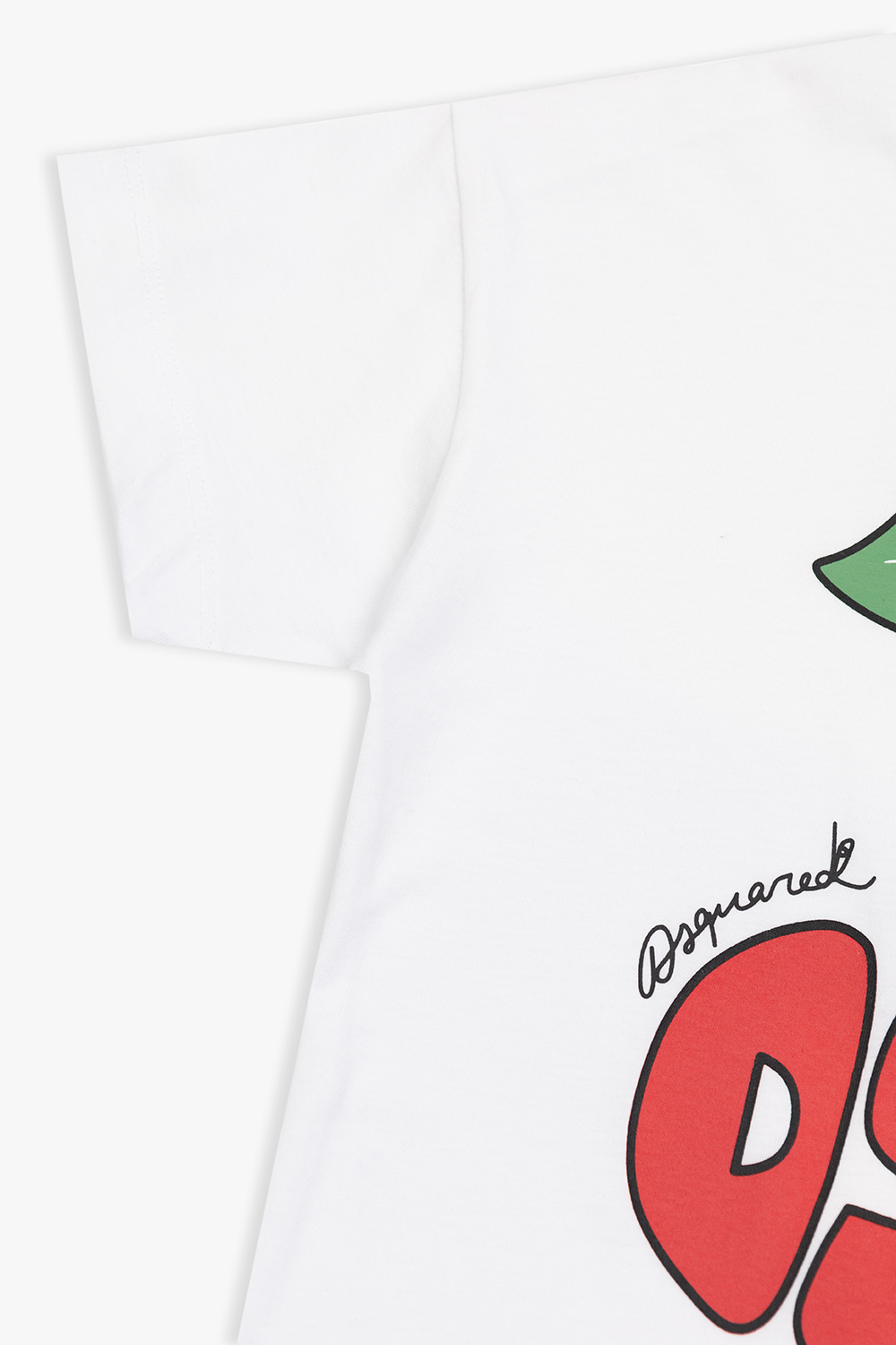 Dsquared2 Kids Cherry Logo Printed Crewneck T-shirt In White